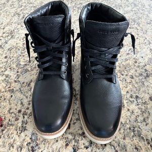 Worn men’s Cole Haan 11.5M black boots.